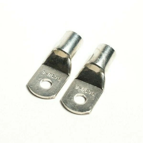 25mm2 Copper Ring Terminals 4 Gauge - Solid Coated Copper, 10 Terminals