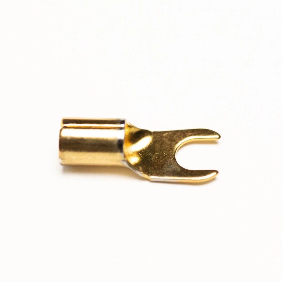 8 Gauge Fork Terminals - 5 Pair Red Black, 10 Terminals