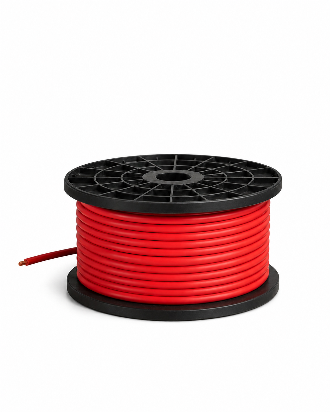 5 METRES OFC 4 GAUGE RED POWER CABLE 25mm² OXYGEN FREE COPPER 4 AWG INC FERRULES