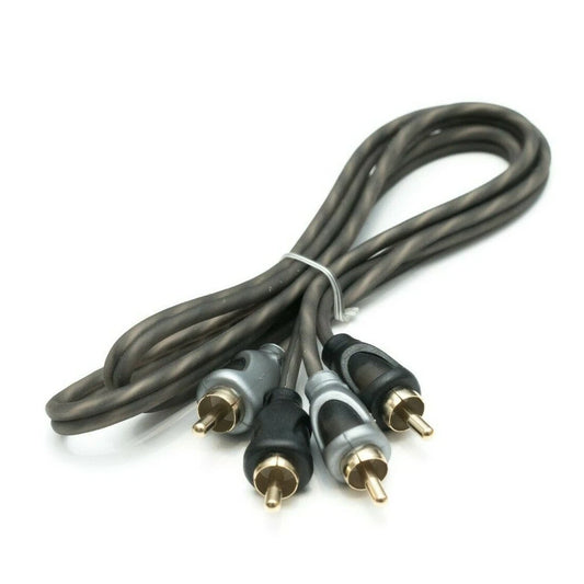 3 Foot Phono Cable RCA Wire Twisted OFC - 3 Feet, Black and Clear
