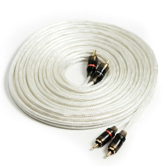 5M RCA Cable Braid Sheathed Wire OFC - 5 Metres / 16.5 Feet Phono Leads