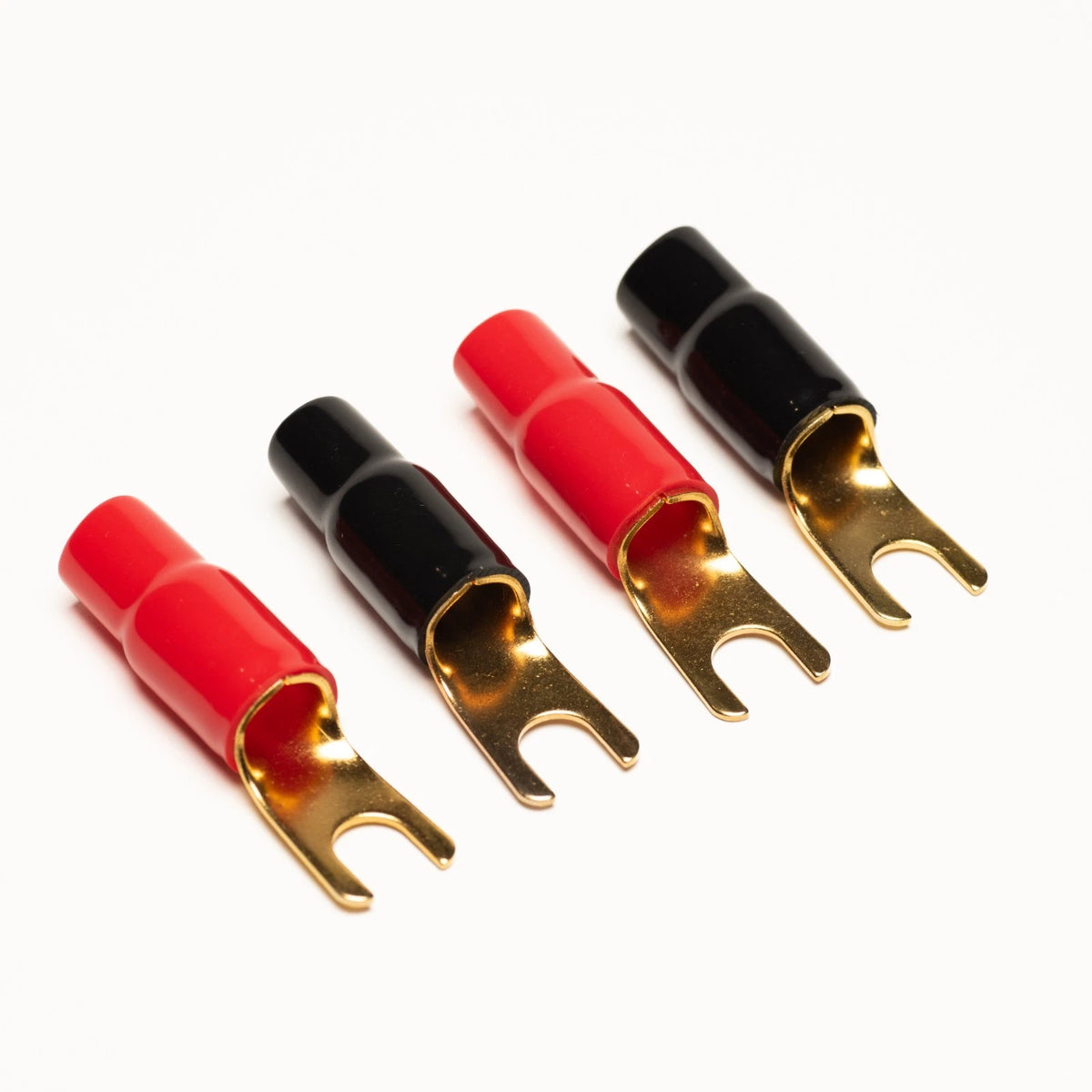 0 AWG Fork Terminals - 2 Pair, 4 Terminals, 10mm Stud