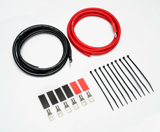 The Big Three Kit Red/Black 4 Gauge OFC 180A - Oxygen Free Copper Cables
