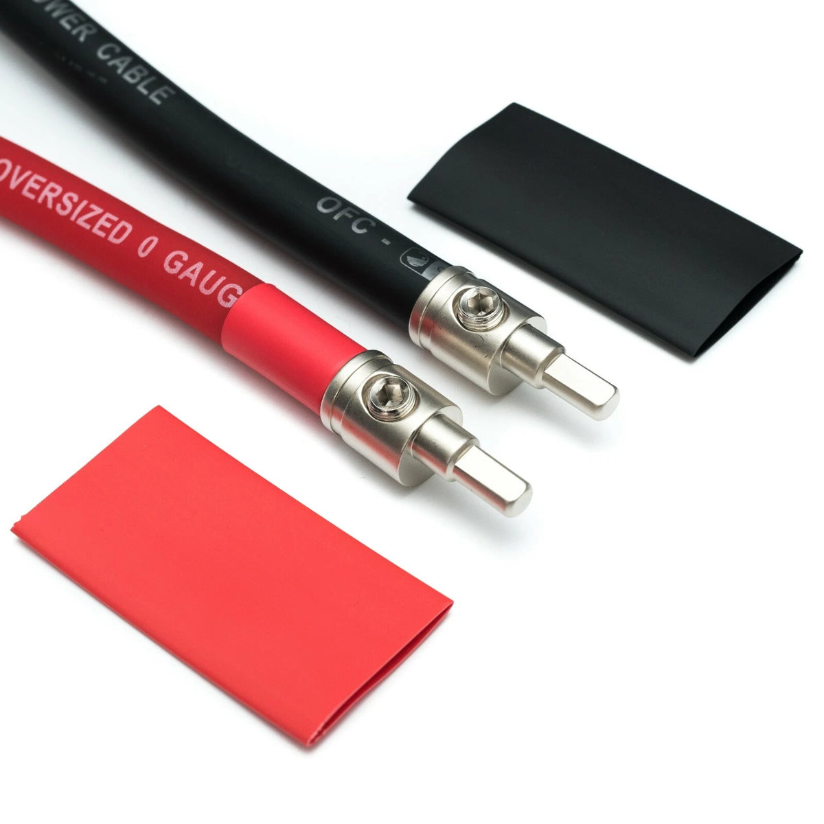 2 Amplifier Power Wire Reducers 2/0 - 4 Gauge - Including Heat Shrink