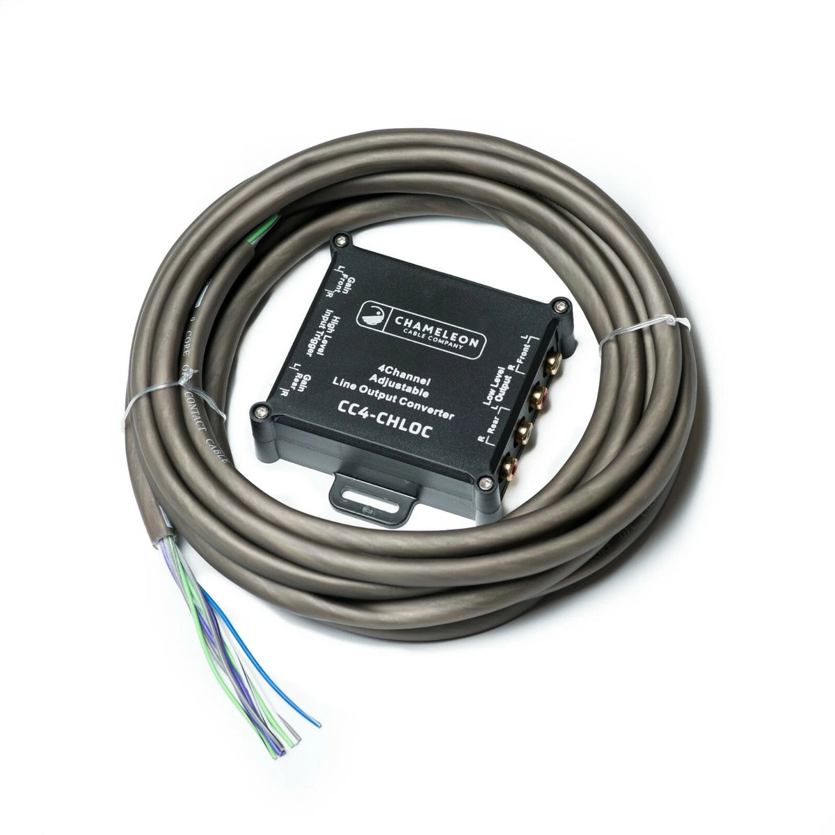 4 Channel Line Output Converter - Includes 5M 9 Core Contact Cable and Heat Shrink