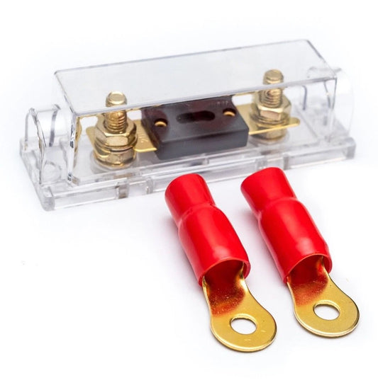 Fuse Holder With 2x 0 AWG Ring Terminals and Fuse Choice - Suits 50-70mm2 Cable