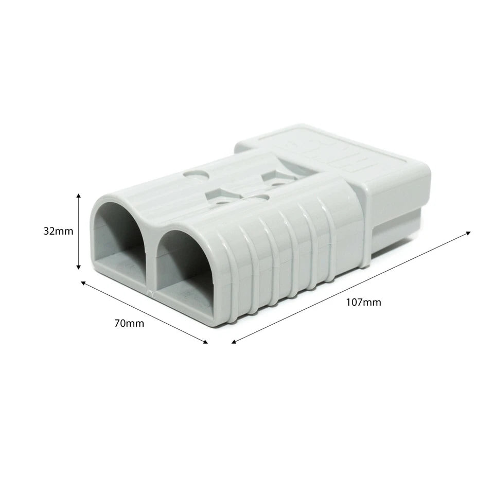 350A Powerpole Connectors 2/0 AWG Red/Grey - Inc Handles and Dust Covers
