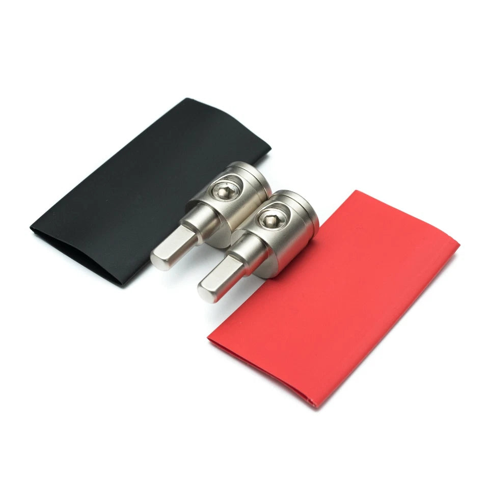 2 Amplifier Power Wire Reducers 2/0 - 4 Gauge - Including Heat Shrink