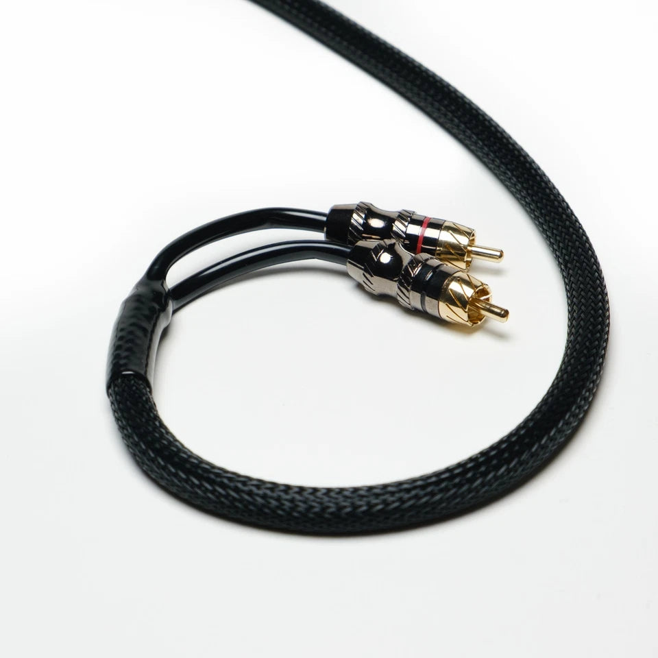 Premium 17ft RCA Cable 2 Channel - Machined Gold Plated Heads, Quality Phono Wire