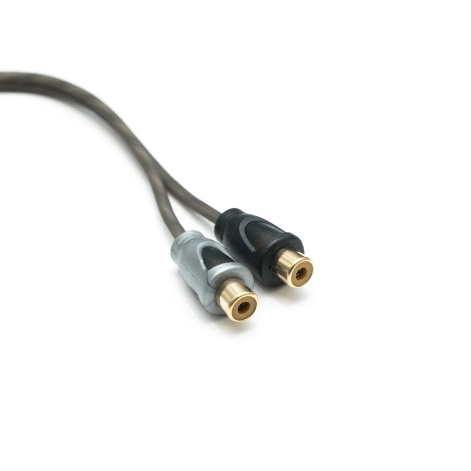 Phono RCA Y Split Cable 2 Female 1 Male OFC Twisted Gold Plated Plugs 2F1M