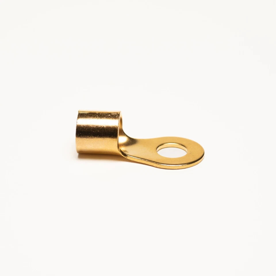 0 AWG Ring Terminals - 4 Terminals, 2 Pair Red and Black Jacket, 10mm Stud