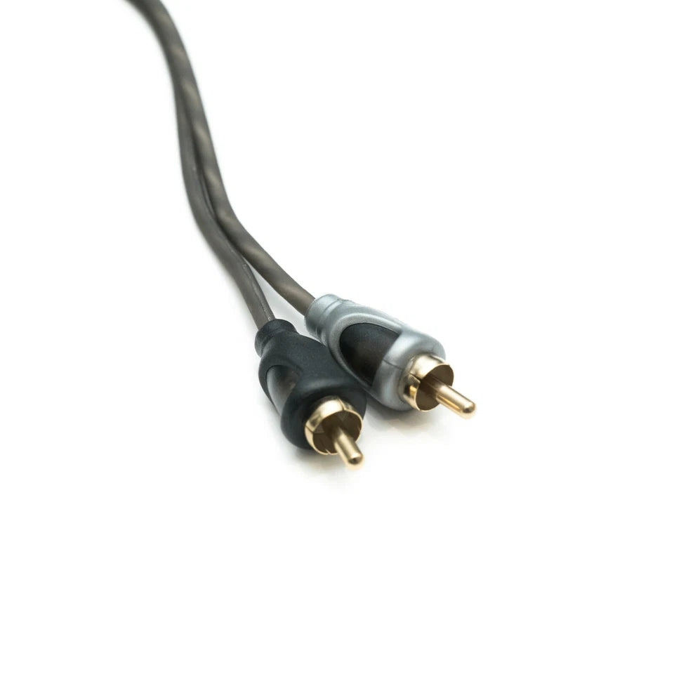 3 Foot Phono Cable RCA Wire Twisted OFC - 3 Feet, Black and Clear