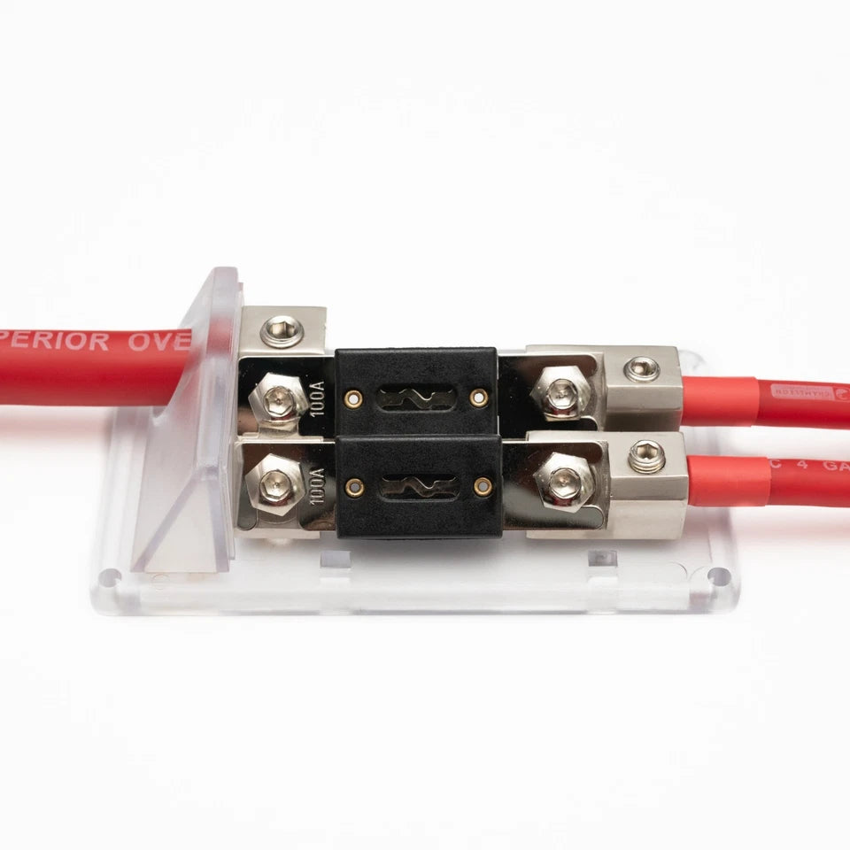 Dual ANL Distribution Block - 0 AWG In to Dual 4/8 Gauge Out 70mm2 - 2x25mm2