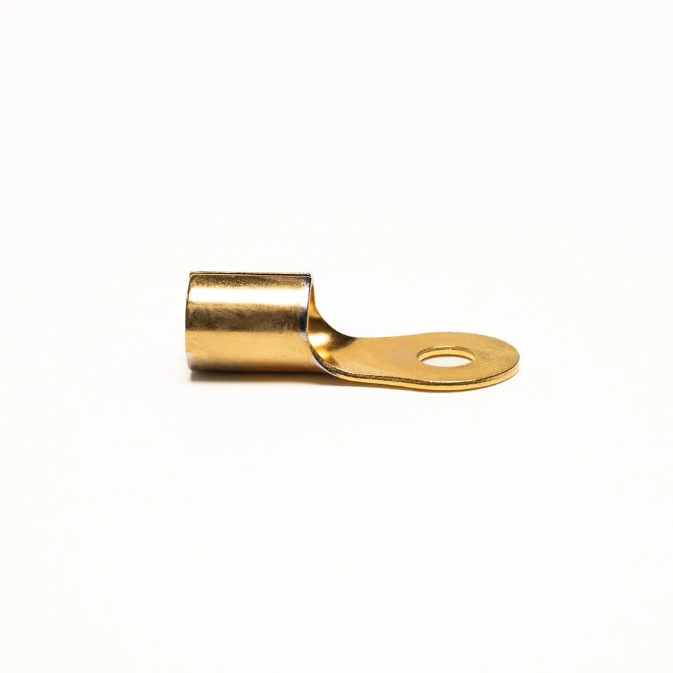 0 Gauge Ring Terminals - 2 Pair, 8mm Stud, 4 Terminals With Insulation Jackets