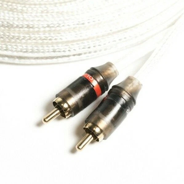 5M RCA Cable Braid Sheathed Wire OFC - 5 Metres / 16.5 Feet Phono Leads