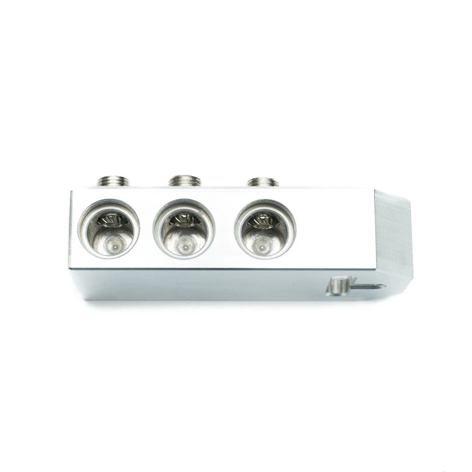 Machined Battery Terminal With 6x 0 AWG Inputs - Heavy Duty Includes Ferrules