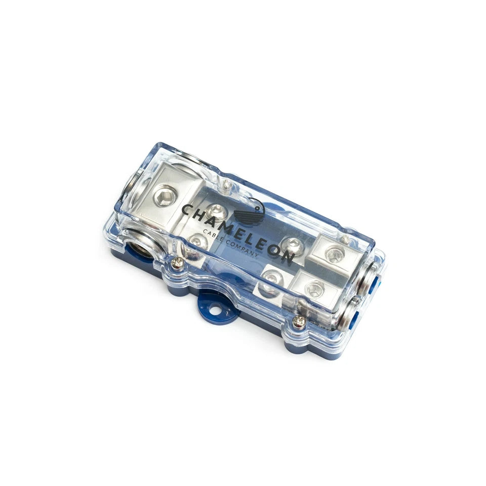 Dual Amplifier Distribution Block for 3x4 AWG - 2x8 AWG - Includes 2 Fuses