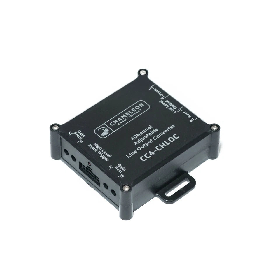 4 Channel RCA Line Output Converter - Includes Amp Turn On Adjustable Gain LOC