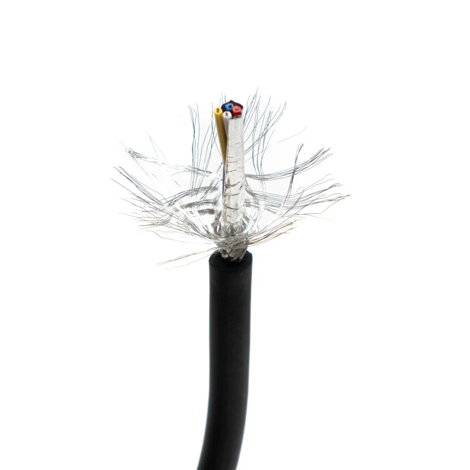 Premium 17ft RCA Cable 2 Channel - Machined Gold Plated Heads, Quality Phono Wire