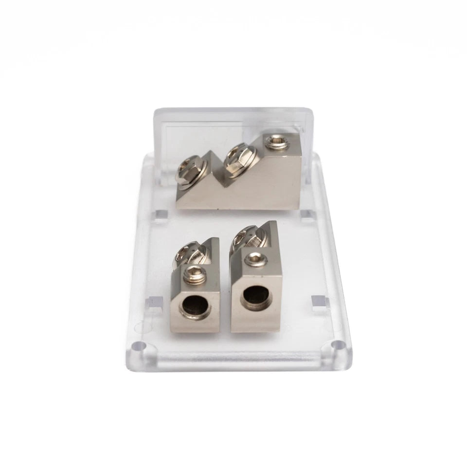 Dual ANL Distribution Block - 0 AWG In to Dual 4/8 Gauge Out 70mm2 - 2x25mm2